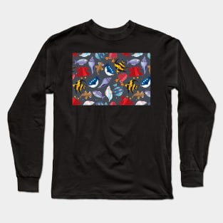Beautiful and Colorful Sea Animals Long Sleeve T-Shirt